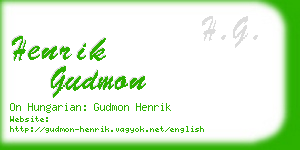 henrik gudmon business card